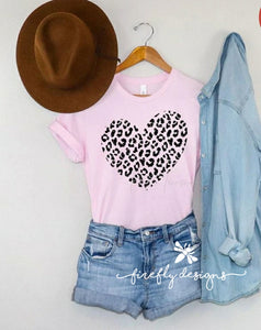 Leopard Glitter Heart